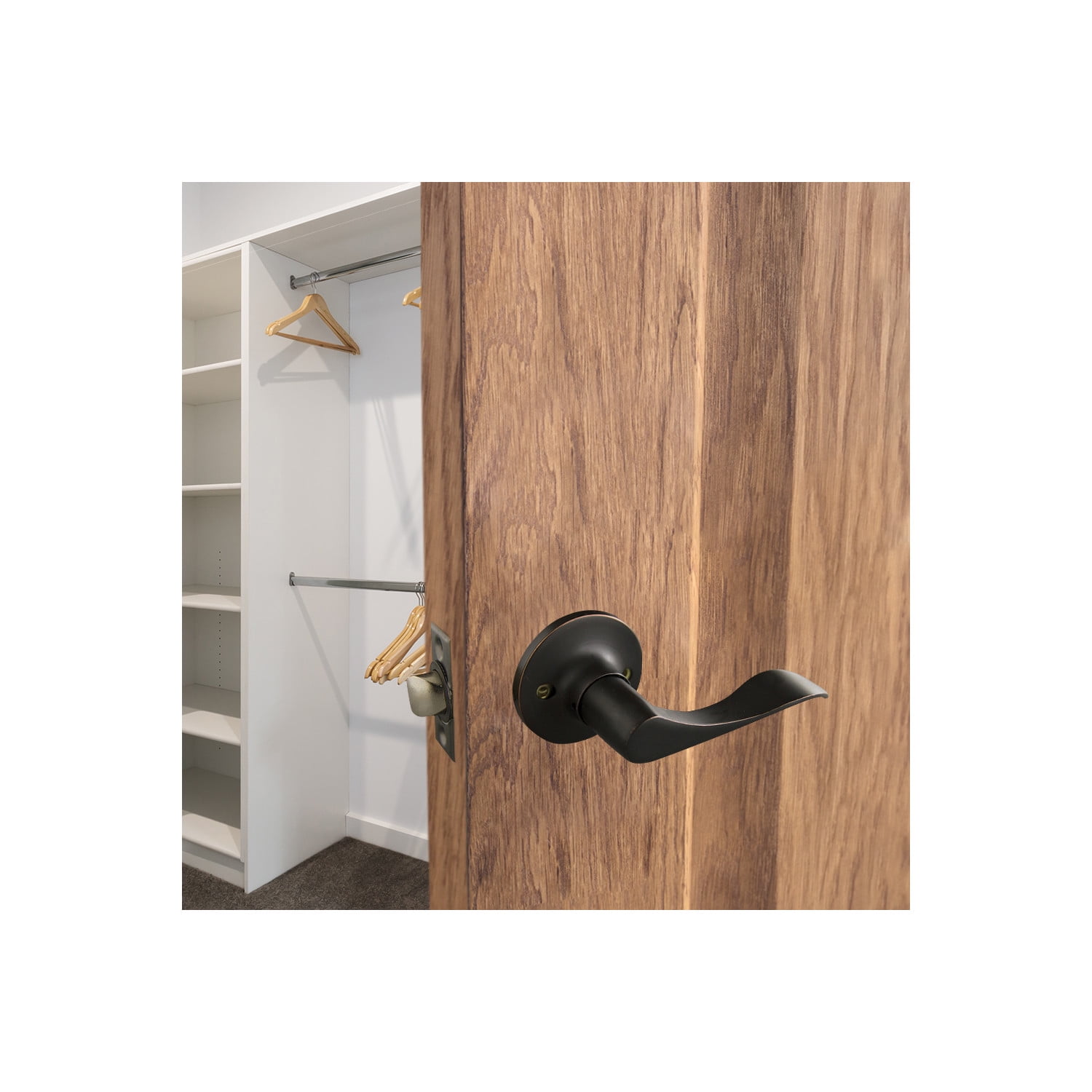 Design House 6-Pack Stratford 6-Way Universal Passage Hall and Closet Door Lever, Oil Rubbed Bronze
