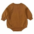 thumbnail image 4 of Odeerbi Baby Bodysuit Layette Onesie for Toddler Fall Spring Girls Boys Cute Romper 2025 Long Sleeve Button Sweatshirt Jumpsuits Coffee, 4 of 5
