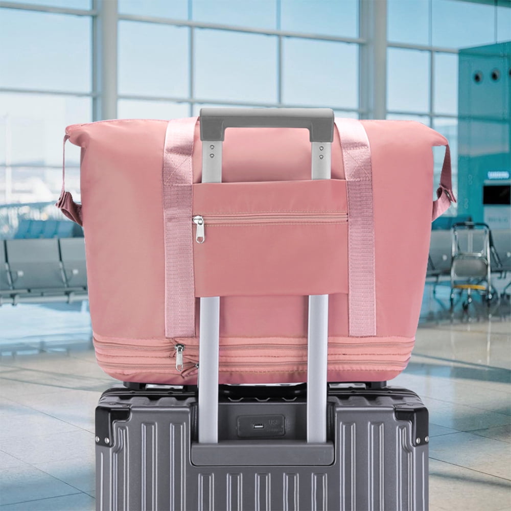 Rolling Duffle Bag, Expandable and Foldable Travel Bag for Weekend Trips and Carry-on Luggage