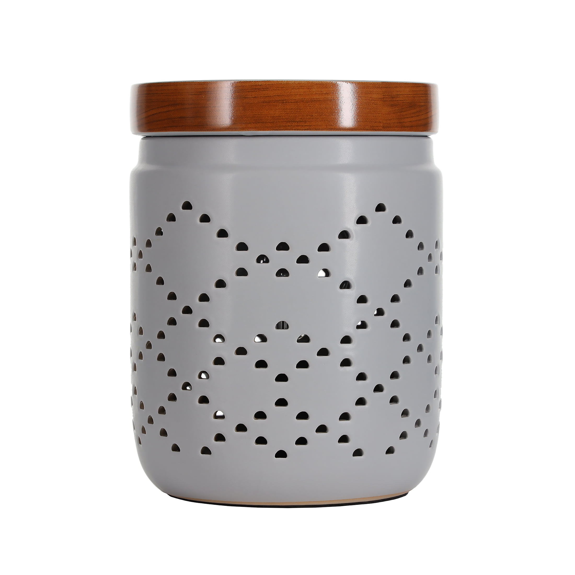 Better Homes & Gardens Quilted Grey Ceramic Electric Plug-In Wax Melt Warmer, Scent Warmer
