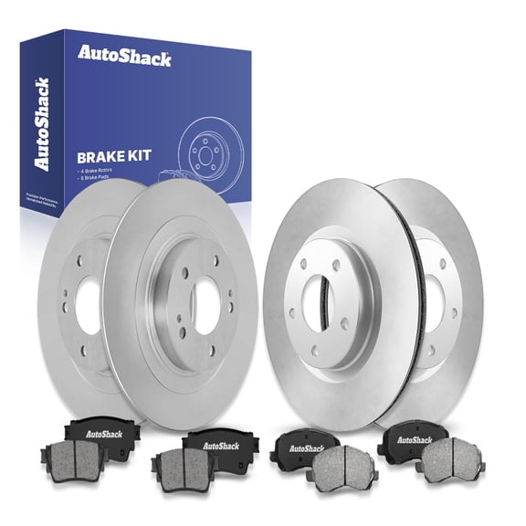 AutoShack Front & Rear Brake Rotors Ceramic Brake Pads | Replacement For 2018-2020 Mitsubishi Outlander 2.4L 3.0L V6 AWD FWD | 12-PC Brake Kit
