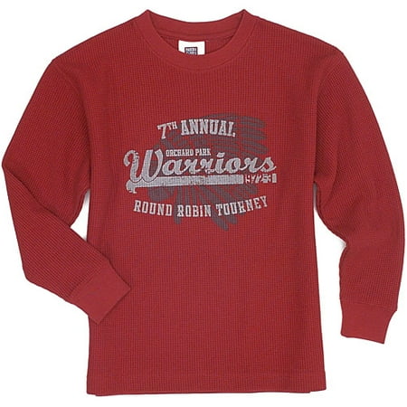 Faded Glory - Boy's Graphic Thermal Knit Top