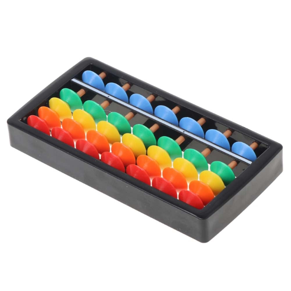 Mini Plastic Abacus Arithmetic 7 Digits Kids Maths Abacus Educational Toys CO 