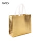 thumbnail image 4 of Paquete de 16 bolsas de compras Bewildely para mujer bolso de mano de tela no tejida dorado, 4 of 6
