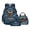 Blue-French Bulldog Paw, variant on Kuiaobaty Cat Cloud Print Backpack Set with Lunch Bag for Kids Stars Print Backpack and Pencil Case Set Insulated Lunch Box with Pencil Pouch for School Travel