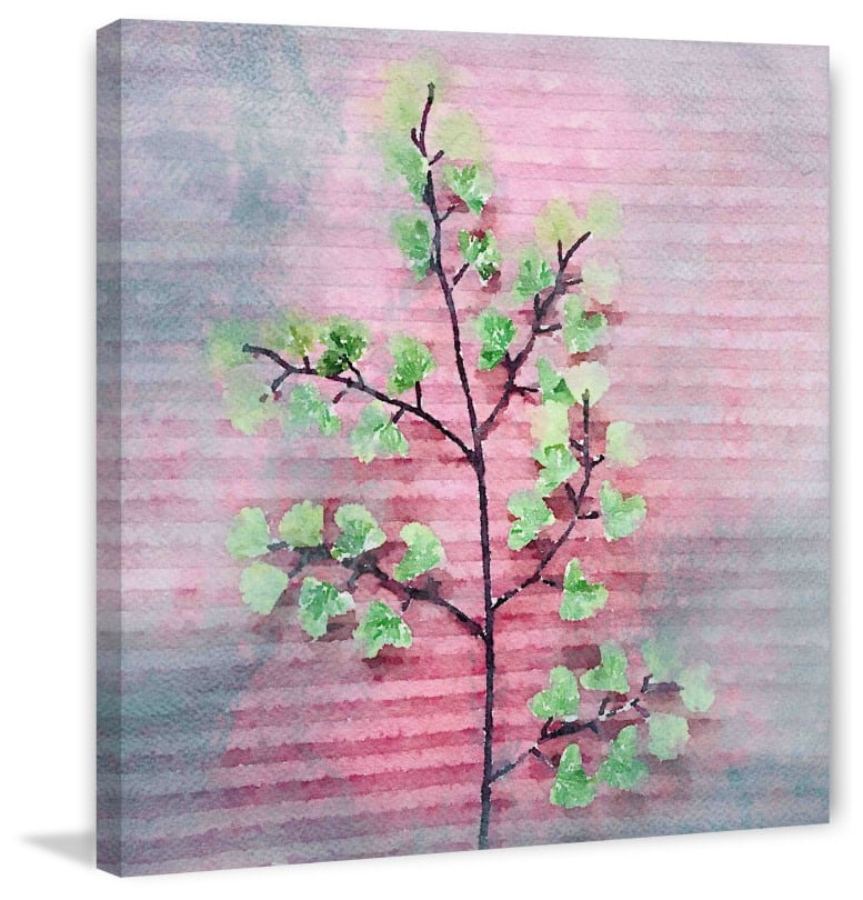 Marmont Hill - "Pink and Green" by Irena Orlov Painting Print on Wrapped Canvas
