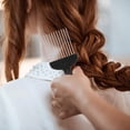 thumbnail image 3 of Estbridge 2 Piece Black Metal Hair Pick Professional Afro Comb Wide Tooth Afro Pick Smooth Hair Pick Comb Hair Styling Hairdressing Tool for Detangling and Styling Hair, 3 of 7