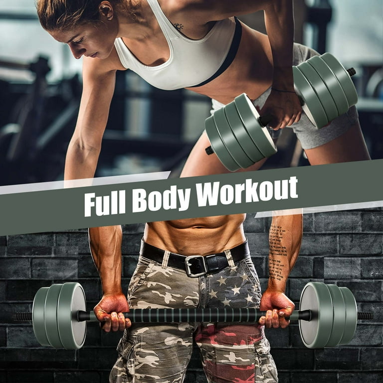 Costway 4 in 1 Adjustable Dumbbell Set, Rust-Resistant, 46lb