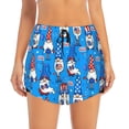 thumbnail image 2 of Balery Gnomes in USA Pantalones cortos deportivos para mujer con forro y dos bolsillos, elásticos, para entrenamiento, gimnasio, yoga-XX-Large, 2 of 7