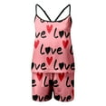 thumbnail image 4 of GHSOHS Sleepwear Pajamas for Women Set Lounge Sets for Women Sexy Love Printed Camisole Shorts Home Sleeveless Top Pajamas Casual Sleepwear 2 Piece Outfits Nightwear Pj Lounge Sets Short Sleeve Top +, 4 of 4