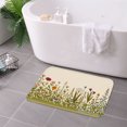 thumbnail image 3 of Spxubz Non Slip Flannel Polyester Floor Mat With Floral Design For Bathroom Kitchen Bedroom Decoration 24x16 inch, 3 of 5