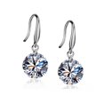 thumbnail image 1 of Pendientes Crystal Night Silver con centro de cristal de 2,5 cm x 1,5 cm, 1 of 2