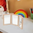 thumbnail image 4 of FONDOTIN Entryway Mirror with Hooks Foldable Mirror Wood for Reflective Surface 1Set, 4 of 6