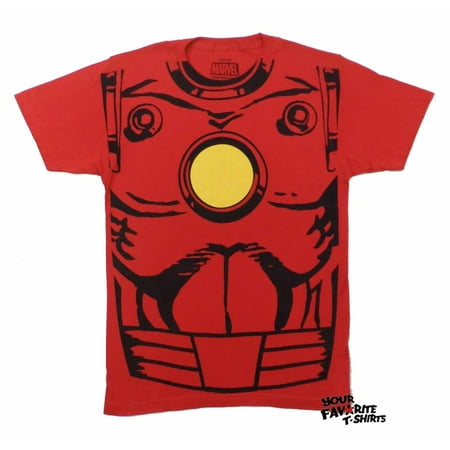 Iron Man Costume Iron Suit Big Print Marvel Comics Adult