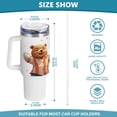 thumbnail image 3 of SKYSONIC Insulated Tumblers with Lids and Straws Handles 40oz Water Bottle Bear Cartoon Travel Mug Reusable Stainless Steel Thermos Vacuum, 3 of 7