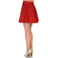 thumbnail image 4 of Simply Ravishing Women's Basic Versatile Stretchy Flared Casual Mini Skater Skirt (Size: XS-3X), Large, Red, 4 of 5