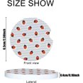 thumbnail image 2 of Car Coasters 2 Pack Stone Car Cup Holder Cute Strawberry Striped Absorbent Drink Car Coaster Ceramic Set Small 2.56 inch Cup Coasters, 2 of 7