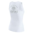 thumbnail image 3 of Women's WEAR by Erin Andrews White Los Angeles Sparks Rib-Knit Henley Tank Top, 3 of 5