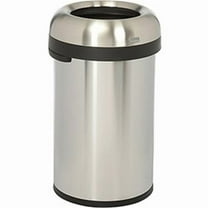 21 gal Bullet Open Top Can - Brushed Stainless Steel