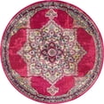 thumbnail image 2 of Rugs.com Fleur Collection Rug – 6' Round Pink Medium-Pile Rug Perfect For Kitchens, Dining Rooms, 2 of 8