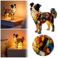 thumbnail image 2 of Bonito diseño de perro con luz nocturna de resina con efecto de cristal de colores., 2 of 6