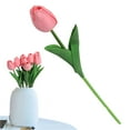 thumbnail image 2 of Aonity Tulip Artificial Flower Pink, Artificial with Stems Faux Flowers Realistic Natural Looking Leaves for Wedding Bouquets Centerpieces Home Decor, 2 of 9