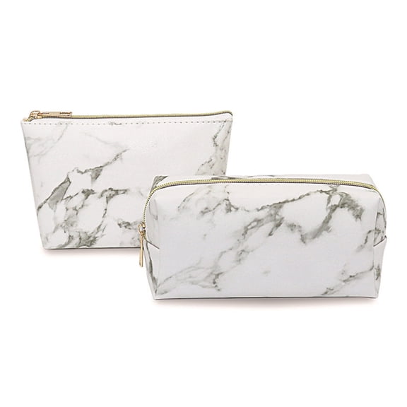 PU Leather Cosmetic Bag for Women and Girls - Stylish Makeup Organizer for Daily Use and Travel Purse Storage