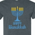 thumbnail image 4 of Inktastic Happy Hanukkah with Blue Menorah T-Shirt, 4 of 5