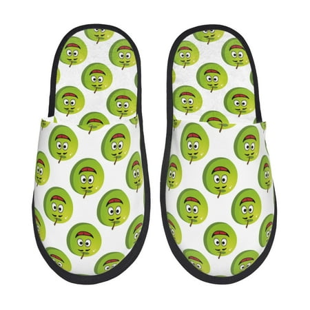 Balery Happy Fruit Slient Indoor Furry Fleece Comfort House Shoes Soft Non-Slip Home Shoes Cotton slippers House Slippers-- Medium