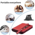 thumbnail image 5 of 2 Pack Portable Cell Phone Stand Holder for Desk, Desktop Foldable Pocket-Sized Mount, Universal Adjustable Mobile Phone Kickstand Compatible with iPhone IPads Kindle Android by MENKEY -Black, 5 of 5