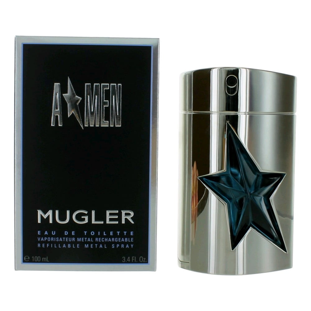 ANGEL A-MEN (METAL) * Thierry Mugler 3.4 oz / 100 ml EDT Men Spray ...