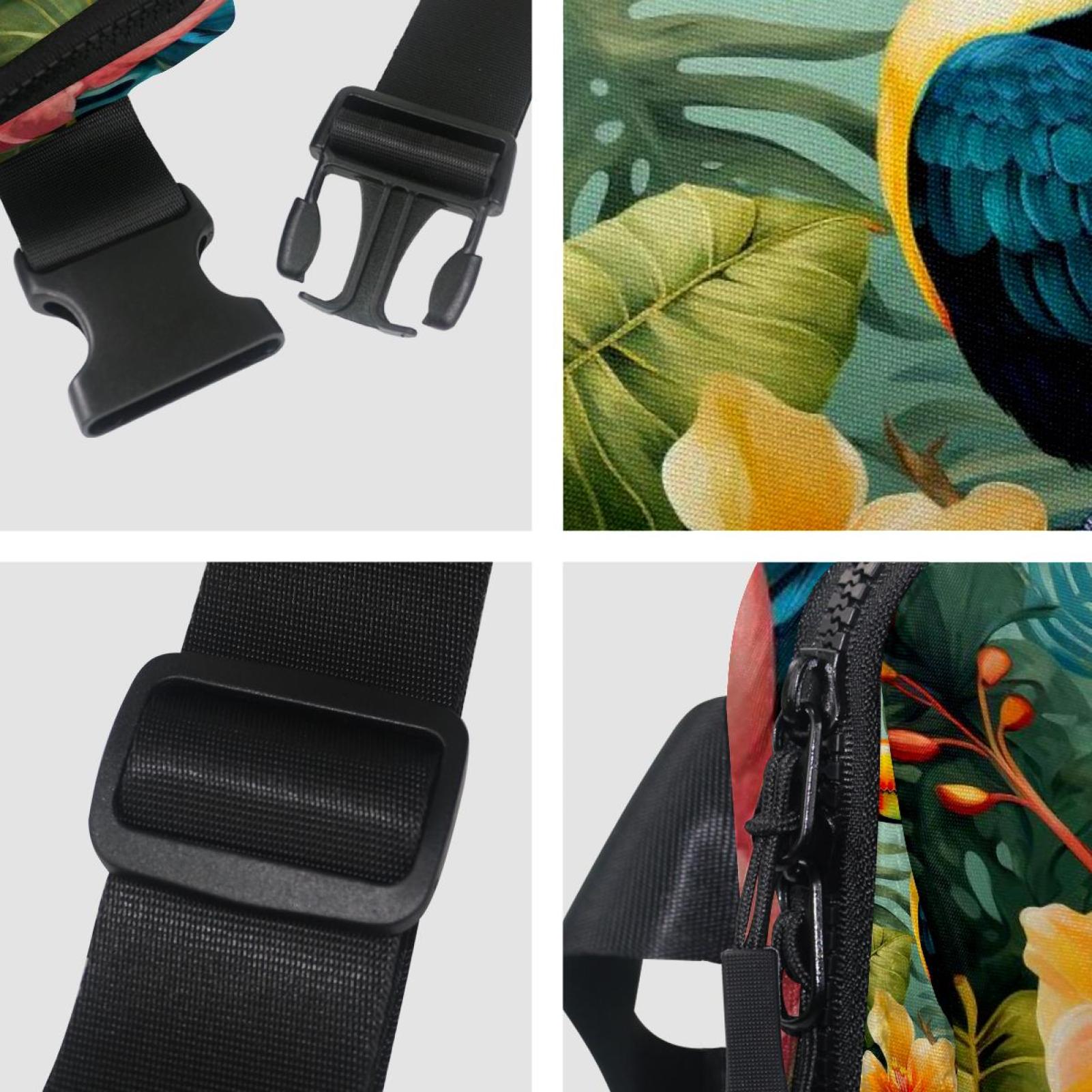 Toucan Lightweight Adjustable Waist Bag with Extension Strap for Men and Women - Fanny Pack Money Belt