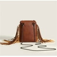 thumbnail image 7 of Crossbody Bags for Women, Shoulder Bag for Women, Faux Leather Fringe Purses for Women, Unique Gothic Punk Satchel Handbag, Women Soft Leather Fringe Bag, White, 7 of 7