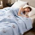 thumbnail image 6 of GFHFHITJ Cooling Blanket Summer Quilt, Lightweighted Blanket, Soft -Friendly Thin Bed Comforter, Washable Bed Blanket For Bedroom Living Room All Season Indoor Use, 6 of 8
