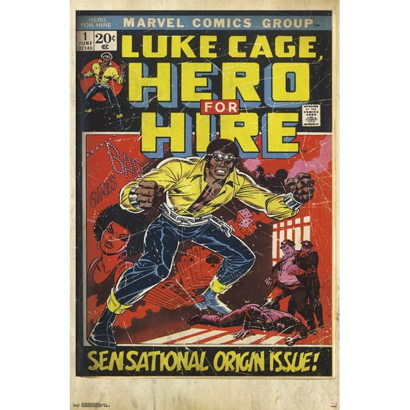 Marvel Comics - Luke Cage - Hero for Hire Cover #1 Wall Poster, 22.375" x 34"