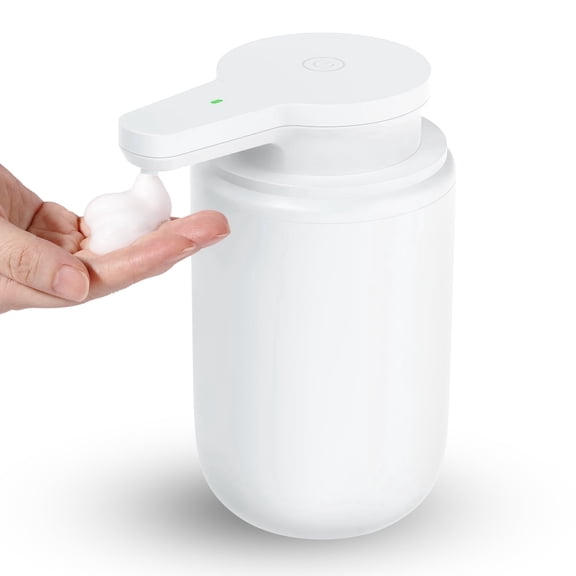 Automatic Foaming Soap Dispenser, Rechargeable Touchless Foam Hand Soap Dispenser for Bathroom, Soap Pump for Kitchen, Water-Resistant, Xmas Gift 10oz