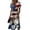 A01-Beige, variant on July 4th Dresses for Women Independence Day Flag Print Dress A-Line Summer V Neck Short Sleeve America Clothes Flowy Dresses