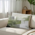 thumbnail image 3 of Sage Green Ombre Queen Size Pillow Cover, Pillowcase Protectors with Zipper, Breathable Decorative Throw Pillow Case Cover, Vintage Shabby Abstract Plaid Art Pillow Shams for Couch Sofa 20x30Inch, 3 of 8