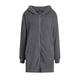 thumbnail image 3 of Cárdigan de Larga con Capucha y Cremallera para Mujer, Chaqueta Holgada de Felpa, Chaqueta de Felpa para Mujer Gris Oscuro XXL, 3 of 8