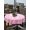 Pink, variant on Outdoor Tablecloth with Umbrella Hole and Zipper, Valentine's Day Rectangle Table Cloth 54x80 Inch Waterproof Tablecloth, Pink Bowknot Ribbon on Black Mother's Day Picnic Table Cover for Patio