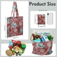 thumbnail image 2 of Paisley Print Reusable Canvas Tote Bag - Vintage Bohemian Ethnic Design with Colorful Floral, Artistic Retro Mandala-Inspired Art, Eco-Friendly Grocery Shopping Bag, 2 of 7