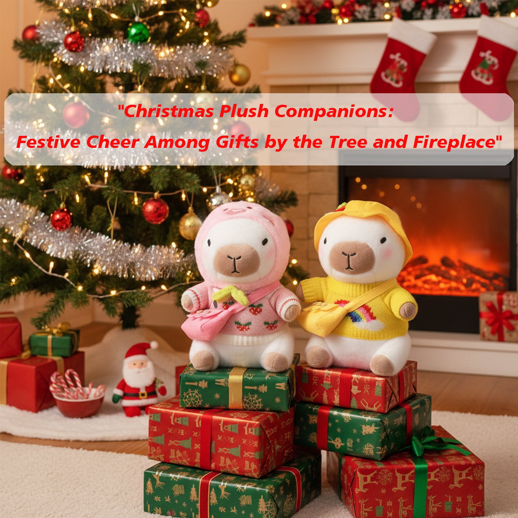 Dress-Up Capybara Plush Toy with Outfit & Accessories Set, Soft Stuffed Animal, 8/9/10-Piece Clothes & Bag Bundle, Gift for Kids