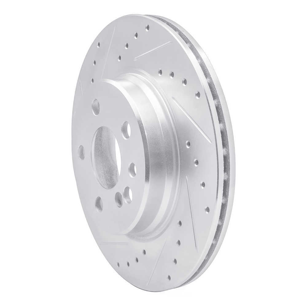 Dynamic Friction Company 631-63024L DFC Brake Rotor - Drilled And Slotted - Silver