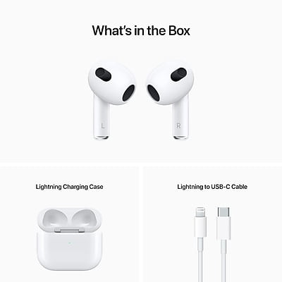 Restored Pre-Owned Apple Airpods 3rd Generation with lightning charging case. (Refurbished)