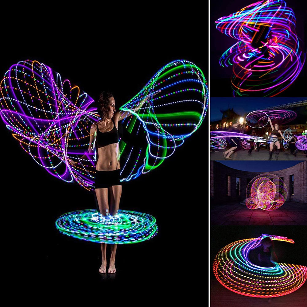 LED Ring Colorful Fitness Circle Performing Massage Sport Ring 