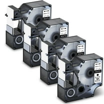 GREENCYCLE 4PK Compatible for DYMO D1 Label Tape 53713 S0720930 24mm 7m Black on White for LabelManager 450 450D Label Maker