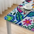 thumbnail image 5 of HAOXIT  Spring Otomi Birds Folk Art Fabric Tablecloth, Rectangle, Colorful Otomi Folk Art Water and Stain Resistant, No-Iron Fabric Tablecloth 52*52, 5 of 8