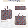 thumbnail image 6 of FORMRS Womens Corduroy Tote Bag Crossbody Shoulder Purse Handbag with Detachable Strap, Colorful Mandala Pattern, 6 of 7