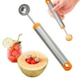 thumbnail image 4 of Watermelon Baller Scoop - 8 Inch Stainless Steel Fruit and Ice Cream Scooper, Hemisphere Spoon for Kitchen, Outdoor Parties, and Anthropology Home Decor, 4 of 4