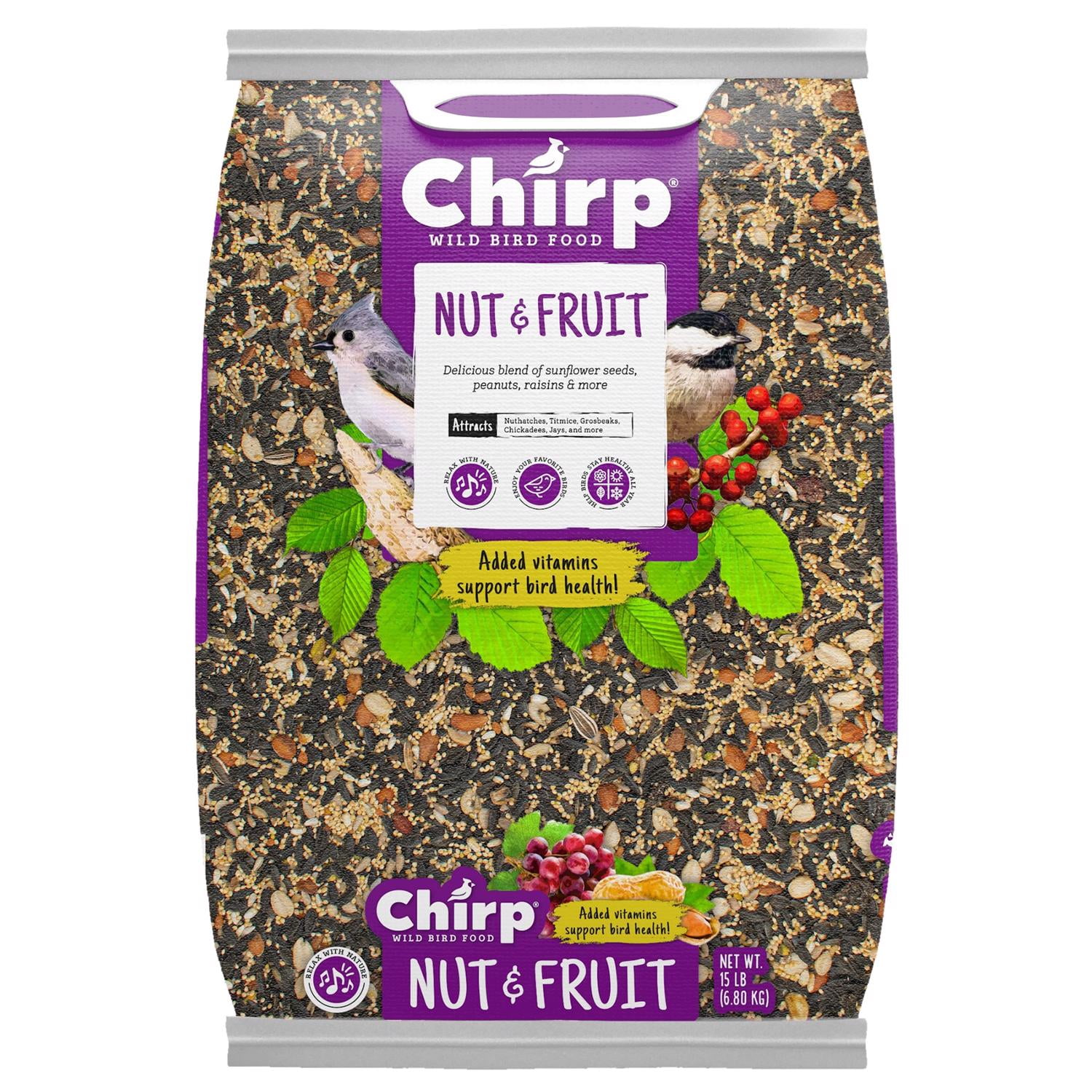 Chirp 15 lbs Wild Bird Fruits & Nuts Wild Bird Food